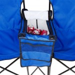 סט מתקפל של זוג כיסאות חוף וקמפינג עם צידנית