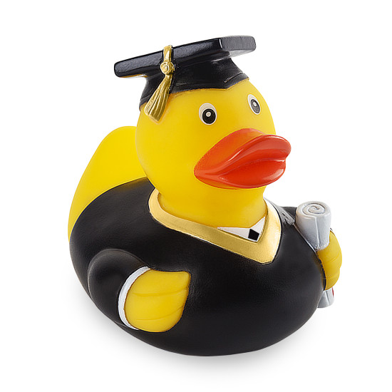 ברווז מעוצב בדמות סטודנט