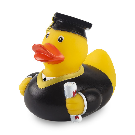 ברווז מעוצב בדמות סטודנט