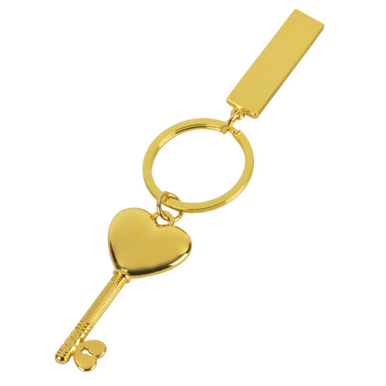 מחזיק מפתחות בצורת מפתח לב